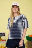 Stripe Colorblock Knit T-shirt