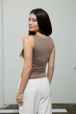 Ruched Detail Seamless Knit Top