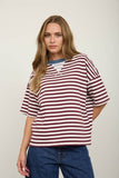 Stripe Colorblock Knit T-shirt