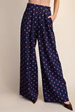 Pleated High-waisted Wide Pants