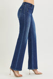 Mid Rise Flare Patch Pocket Jeans