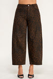 Printed Barrel Leg Pants