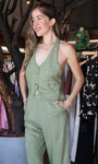 Linen Halter Neck Jumpsuit