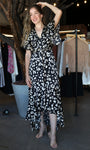 Animal Print Short Sleeve Maxi Dress
