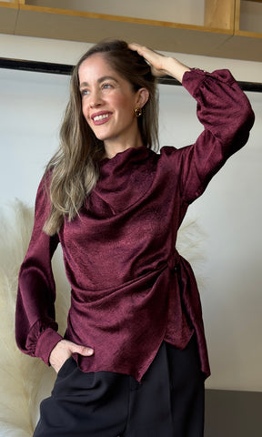 Wine Color Blouse