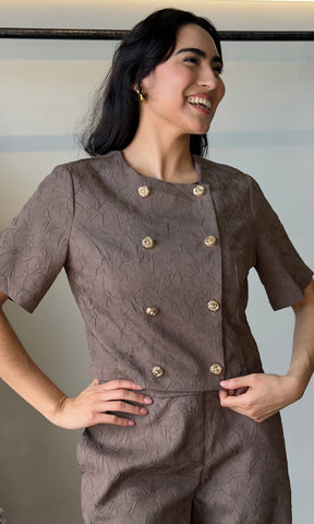 Texture Wrinkle Effect Top