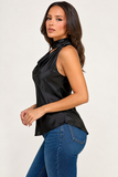 Satin Sleeveless Top