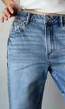 High Rise Ankle Boyfriend Cuffed Jeans