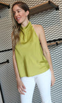 Citron Cowl Halter Top