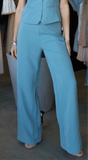 Blue High-waisted Pants