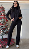 Turtleneck Knitted Pants Set