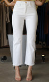 Elastic Band High Rise Crop Straight