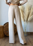 Textured  Wide Leg Pants