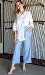 Stripe High Waisted Linen Pants