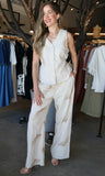 Embroidered V-neck Vest