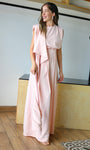Sleeveless Draped Scarf-neck Jumpsuit
