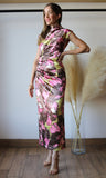 Cap Sleeve Mock Neck Dress