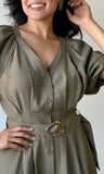 Olive Belted Dress