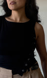 Asymmetric Button Top