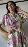 Lilac Flower Print Dress