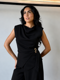 Brown Blouse w/ Gold Detail