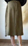 Olive Suede Skirt