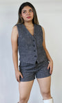Herringbone Tweed Tailored Short