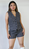 Herringbone Tweed Tailored Short