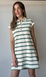 Stripe Collared Mini Shirt Dress