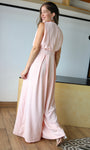 Sleeveless Draped Scarf-neck Jumpsuit
