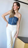 Denim Corset Top