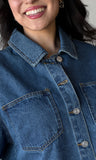 Denim Button Top
