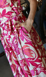 Printed Button-Down Maxi Dress