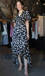Animal Print Short Sleeve Maxi Dress