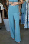 Blue High-waisted Pants