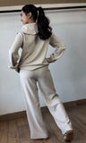 Ribbed Half Zip Pullover & Pants Set
