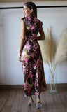 Cap Sleeve Mock Neck Dress