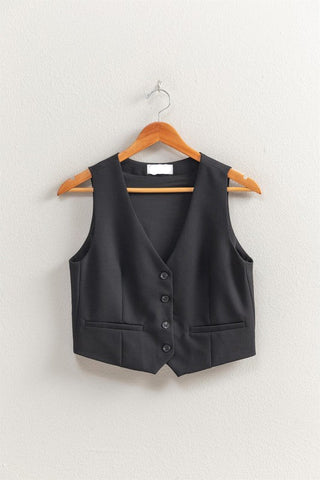 Tailored Button-down Vest