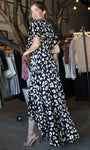 Animal Print Short Sleeve Maxi Dress
