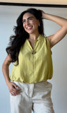 Lime Crop Blouse