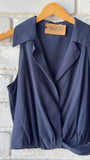 Navy Sleeveles Top