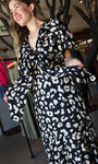Animal Print Short Sleeve Maxi Dress