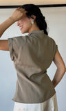 Short Sleeve Knotted Woven Shirt