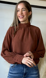 Brick Long Sleeve Blouse