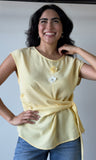 Yellow Button Flower Top