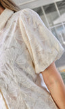 Lace Balloon Sleeve Blouse