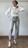 White Basic Turtle Neck Sweater