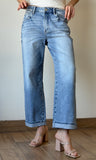 High Rise Ankle Boyfriend Cuffed Jeans