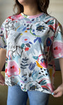 Allover Print Oversized Tee