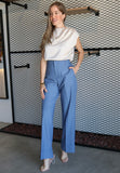Wide Cuff Hem Straight Pants